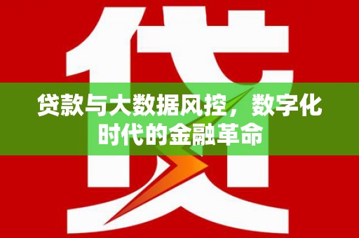 蓬江贷款与大数据风控，数字化时代的金融革命