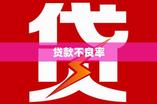 蓬江贷款不良率
