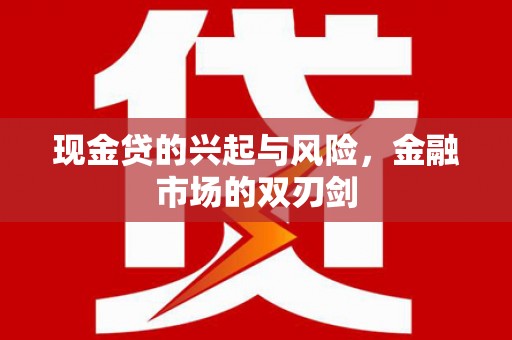 蓬江现金贷的兴起与风险，金融市场的双刃剑