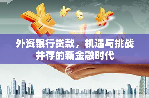蓬江外资银行贷款，机遇与挑战并存的新金融时代