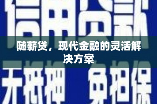 蓬江随薪贷，现代金融的灵活解决方案