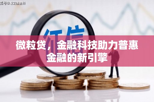 蓬江微粒贷，金融科技助力普惠金融的新引擎