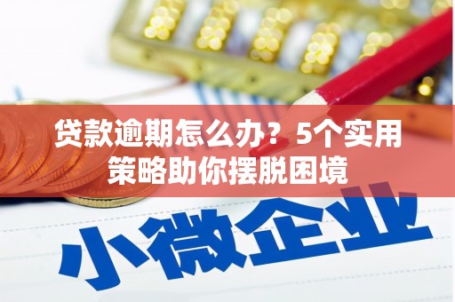蓬江贷款逾期怎么办？5个实用策略助你摆脱困境