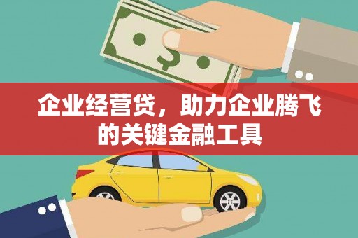 蓬江企业经营贷，助力企业腾飞的关键金融工具