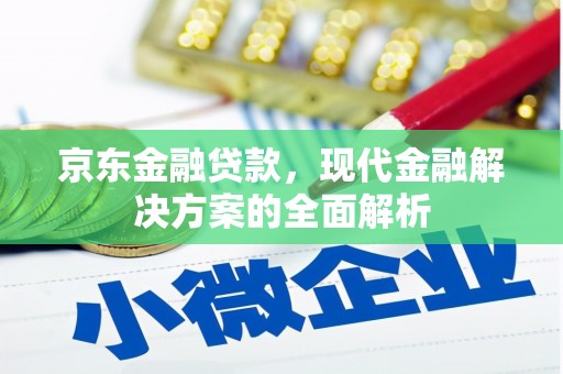 蓬江京东金融贷款，现代金融解决方案的全面解析