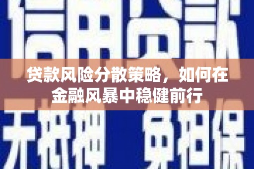 蓬江贷款风险分散策略，如何在金融风暴中稳健前行