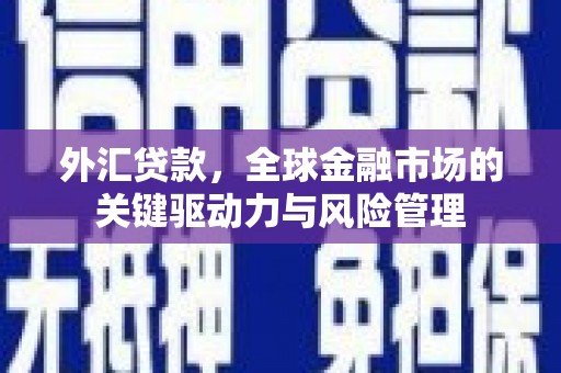 蓬江外汇贷款，全球金融市场的关键驱动力与风险管理
