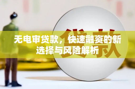 蓬江无电审贷款，快速融资的新选择与风险解析