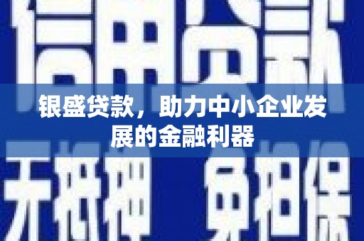 蓬江银盛贷款，助力中小企业发展的金融利器
