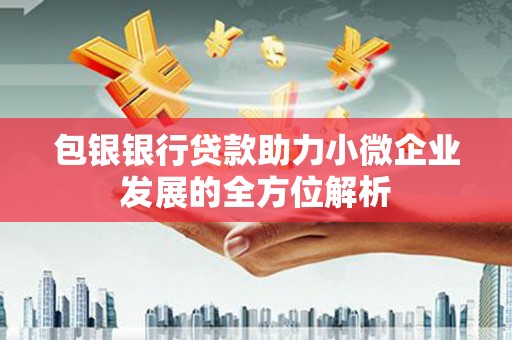 蓬江包银银行贷款助力小微企业发展的全方位解析