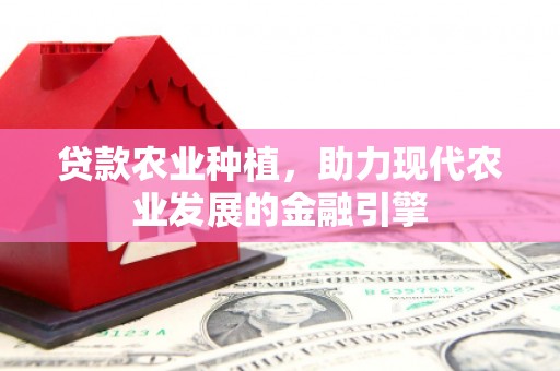 蓬江贷款农业种植，助力现代农业发展的金融引擎
