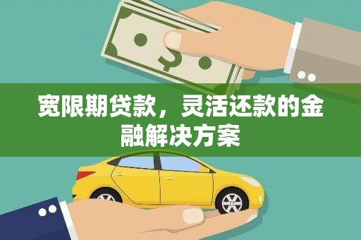 蓬江宽限期贷款，灵活还款的金融解决方案