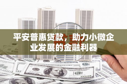 蓬江平安普惠贷款，助力小微企业发展的金融利器