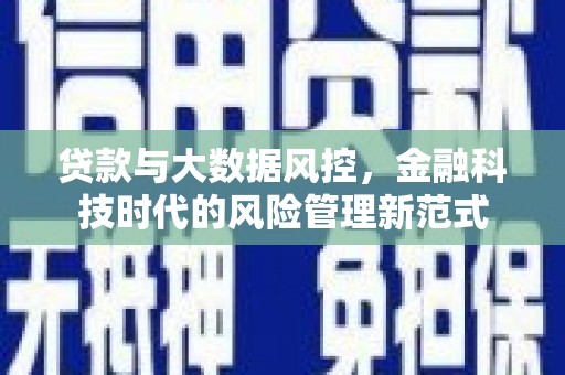 蓬江贷款与大数据风控，金融科技时代的风险管理新范式