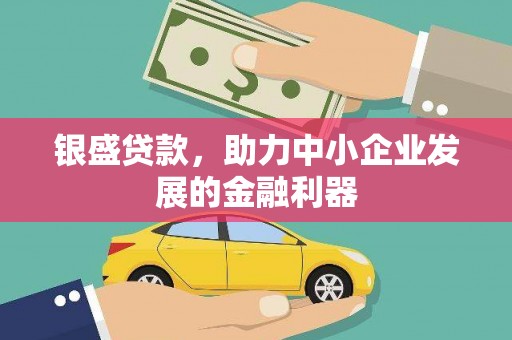 蓬江银盛贷款，助力中小企业发展的金融利器