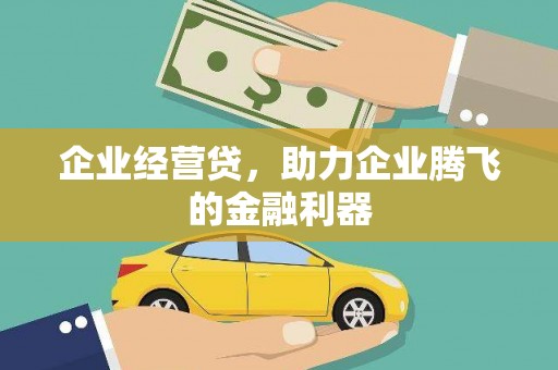 蓬江企业经营贷，助力企业腾飞的金融利器