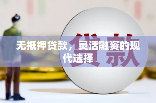蓬江无抵押贷款，灵活融资的现代选择