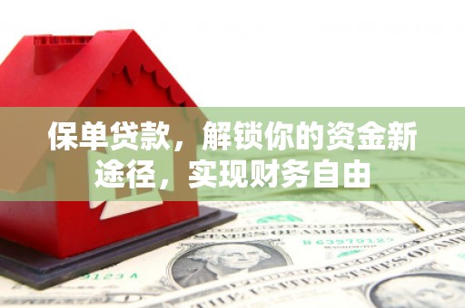蓬江保单贷款，解锁你的资金新途径，实现财务自由