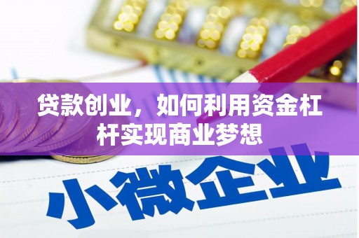 蓬江贷款创业，如何利用资金杠杆实现商业梦想