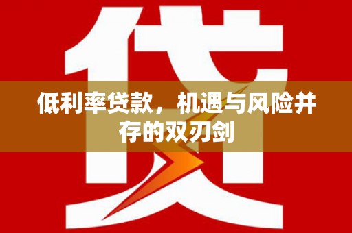 蓬江低利率贷款，机遇与风险并存的双刃剑