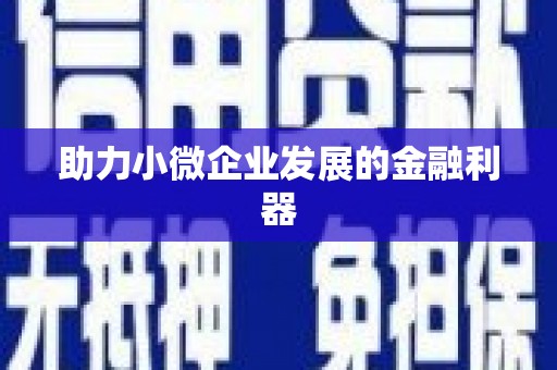蓬江助力小微企业发展的金融利器