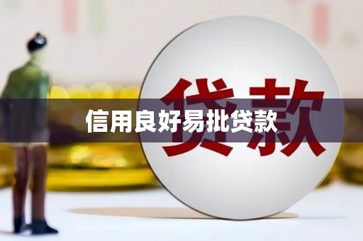 蓬江信用良好易批贷款
